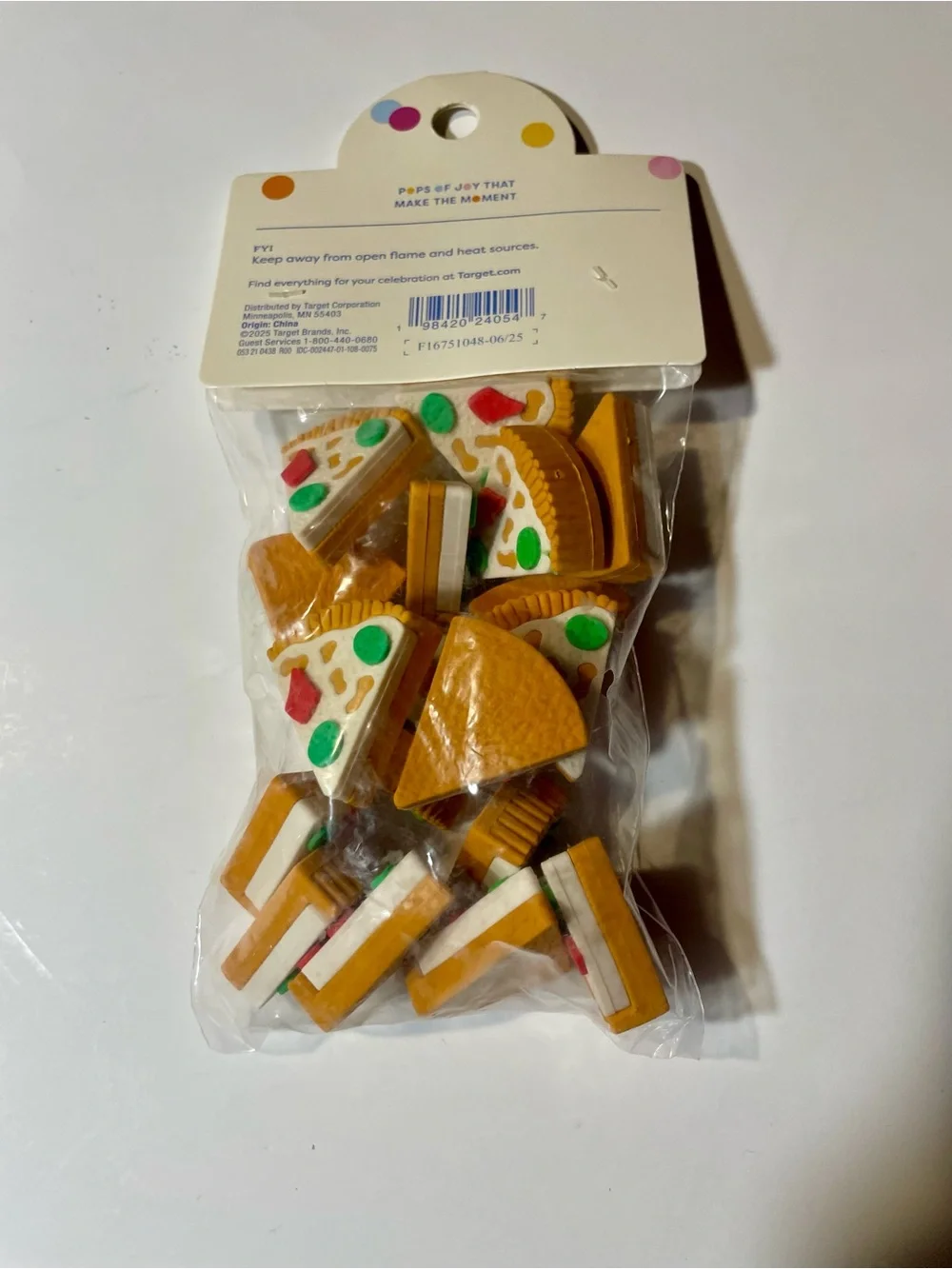 Spritz Party Favors Puzzle Erasers in Brown with Green & Red Accents (18 Count)